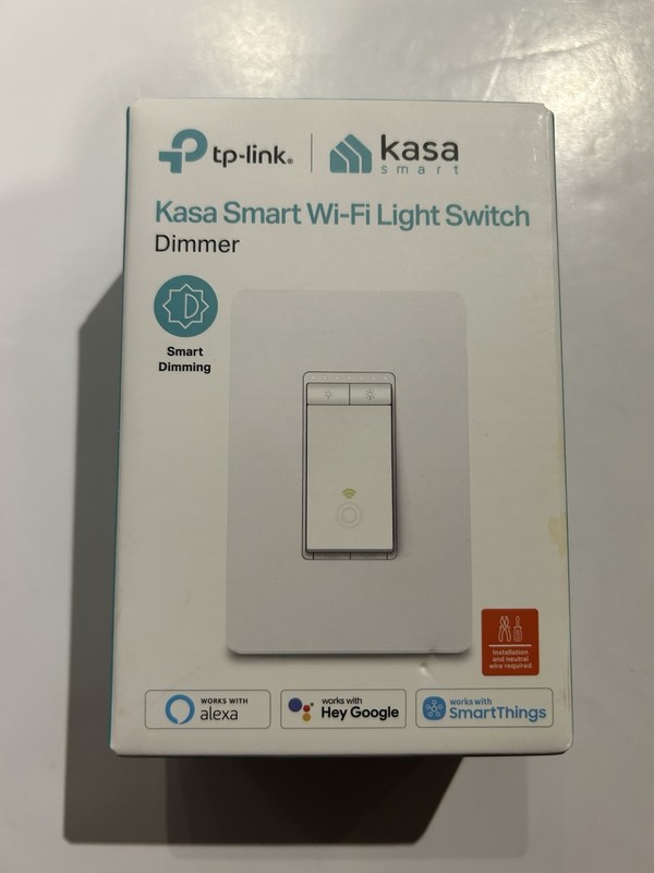 TP-Link/ Kasa smart WiFi light switch box opened, brand new unused