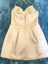 River Island Beige Fit & Flare Sweetheart Strappy Pleated Mini Dress 14