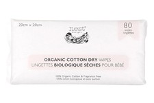 Nest Designs Organic Cotton Dry Baby Wipes Chemical Free 80ct