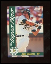1992 Score 90's Impact Players #52 Jose Canseco Baseball Card