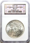 1887 $1 Morgan Silver Dollar NGC MS64 - Fitzgerald Collection / Nevada Hoard