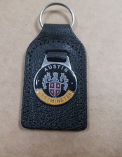 AUSTIN WESTMINSTER LEATHER AND ENAMEL KEYRING