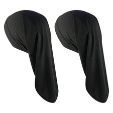 2 Pcs Unisex Dreadlock Cap Long Hair Dreads Head Wrap Sleeping 48cm, Black