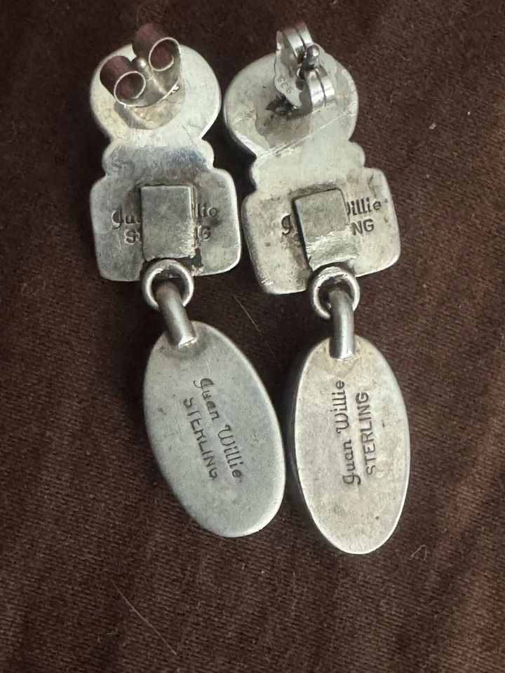 GERTRUDE ZACHARY Navajo Juan Willie Topacio Esterlina y Turquesa Foto 3 de 4