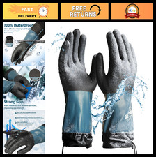 100 Waterproof Thermal Work Gloves, Long Non-Slip Freezer Gloves, Ultimate Warm