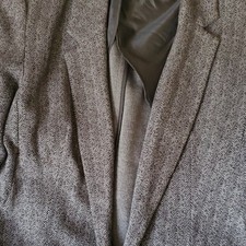 Gap Gray Herringbone Blazer Jacket 2 Piece Co...