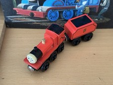 1992 Shining Time Wooden 1st Version Thomas Train Unpainted Stack James Tender