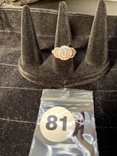 925 Sterling Silver Ring With Center Stone And Accent Stones On The Side Size 7