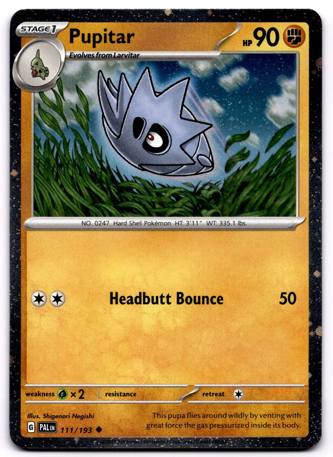 Pupitar 111/193 Misc. Cards & Products Cosmos Holo Promo Pokemon Card - NM