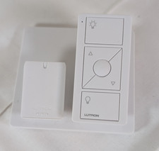 Lutron Pico Remote PJ2-3BRL on double Lutron pedestal stand