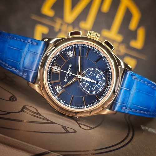 2025 PATEK PHILIPPE COMPLICATIONS ANNUAL CALENDAR 18K GOLD 5905R-010 42MM BLUE