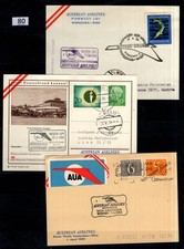 // AUSTRIA, POLAND, NETHERLANDS 1958 - 3 POSTCARD - AVIO - PLANES