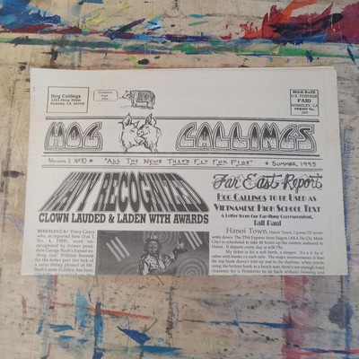 Hog Callings Volume 1 No 10 Summer 1993 Wavy Gravy Hog Farm Newsprint VG+