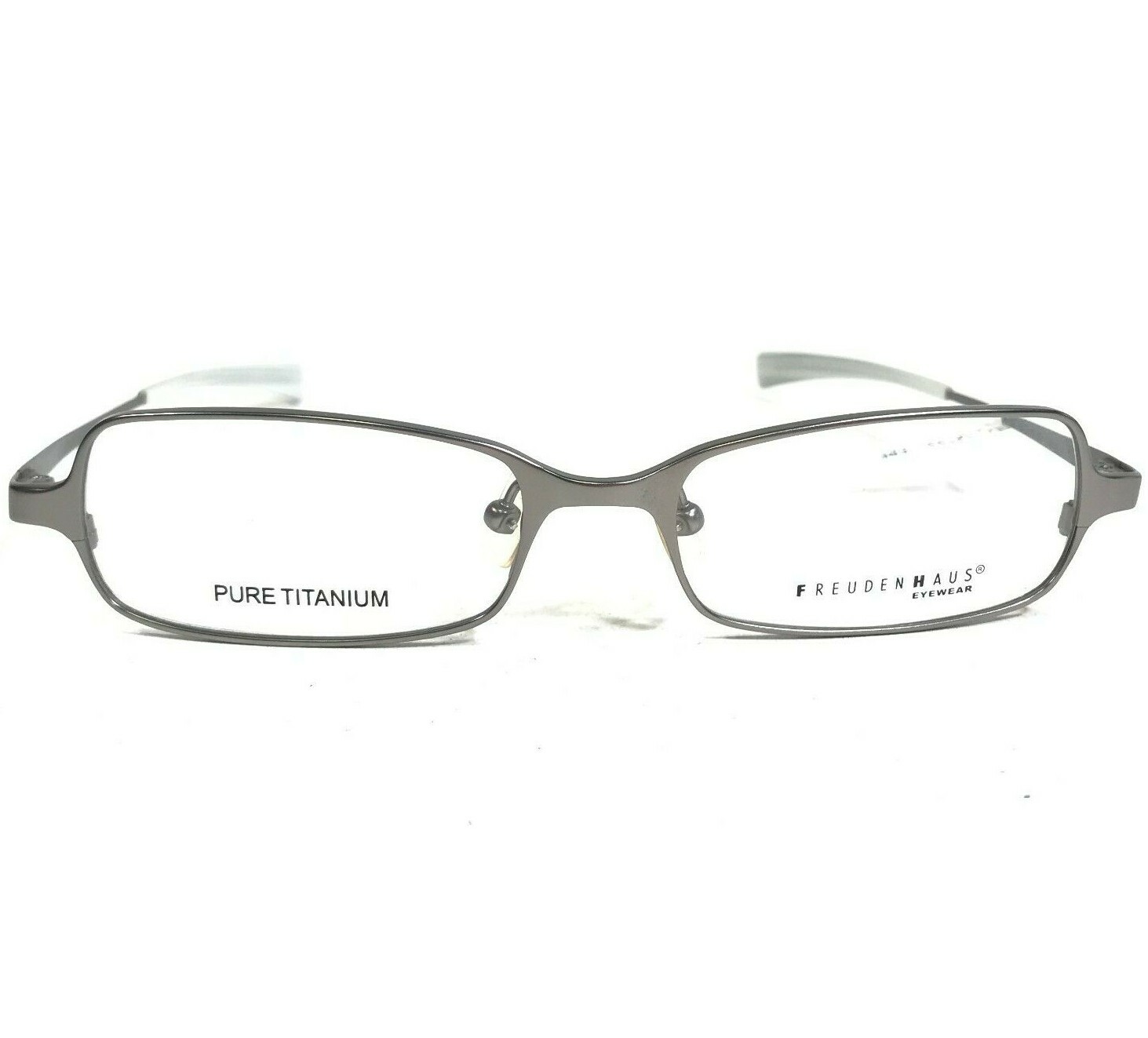 Freudenhaus Eyeglasses Frames Cooper NAT Shiny Grey Rectangular 49-16-130