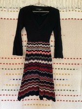 Women Nine West Dress XS Black Multicolored