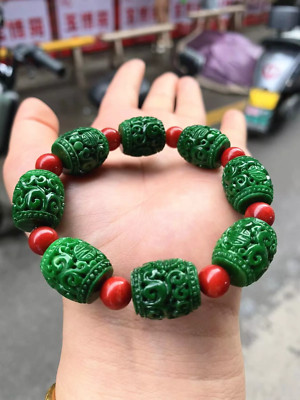Certified Natural Ice Green Burmese Beads Jade jadeite Bracelets Bangle