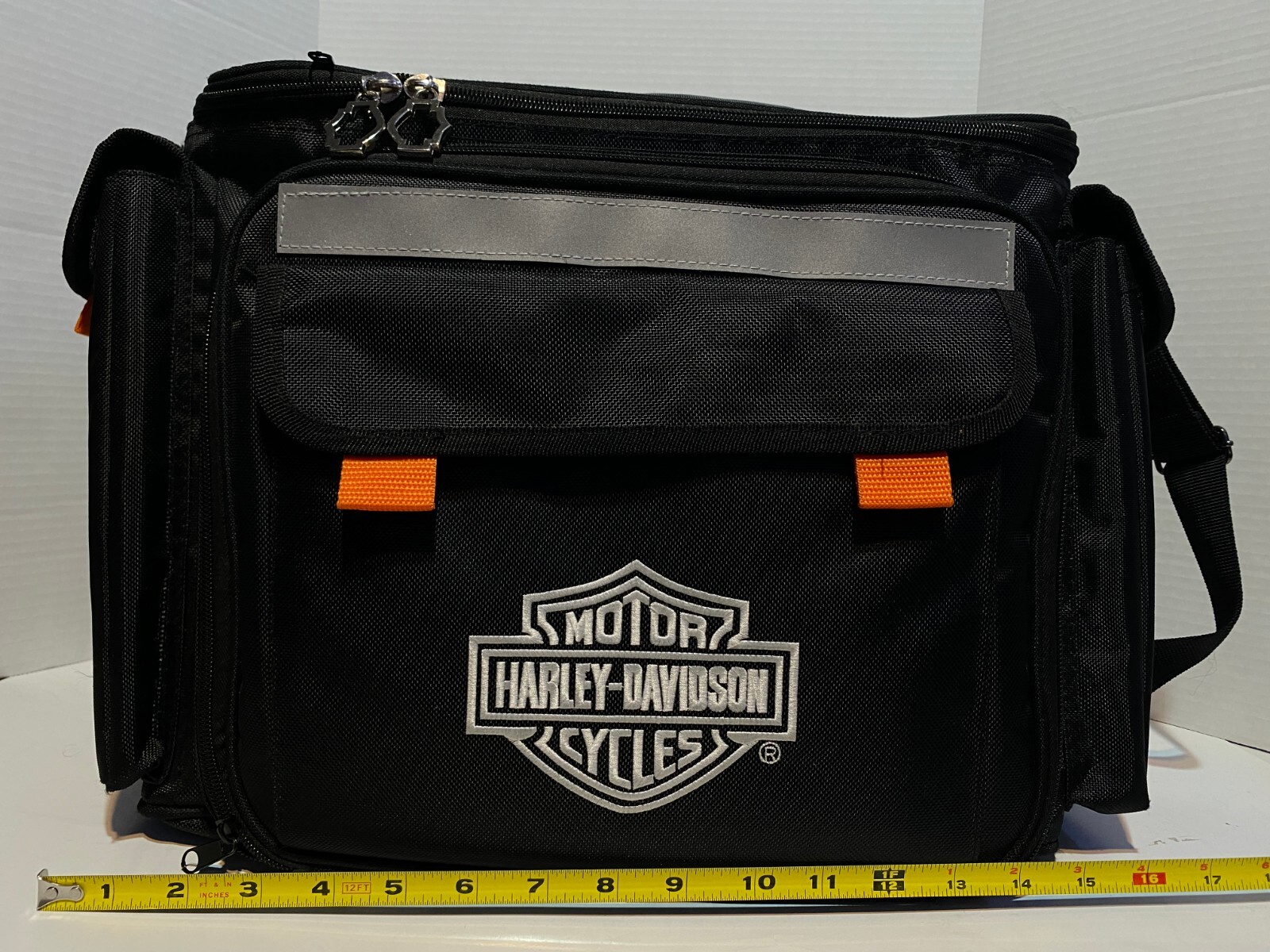 Harley Davidson Picnic Set Black Insulated Travel Cooler Bag W/Service