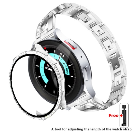 Bling Metal Strap Steel Band + PC Case For Samsung Galaxy Watch 6 5 4 40mm 44mm - Picture 10 of 17
