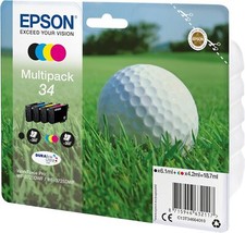 Genuine Epson 34, Golf Ball Multipack Original Ink Cartridge, T3466 C13T34664010