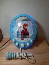 FROZEN KARAOKE MACHINE w/CD PLAYER - WORKING LIGHTS AND ELECTRONICS-FAMILY FUN