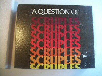 A QUESTION OF SCRUPLES--CARD GAME FROM THE YEAR 1984.