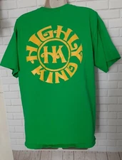 Gildan Ultra Cotton Large Green Highly Kind Short Sleeve Logo Casual Uni T Shirt