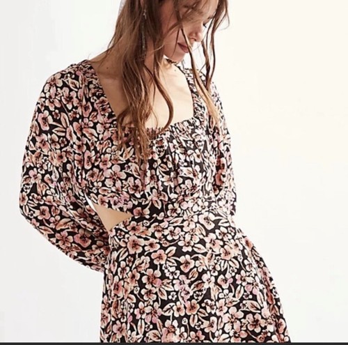 NWT Free People Jael Printed cut out Mini Dress MSRP $128 - Picture 4 of 6