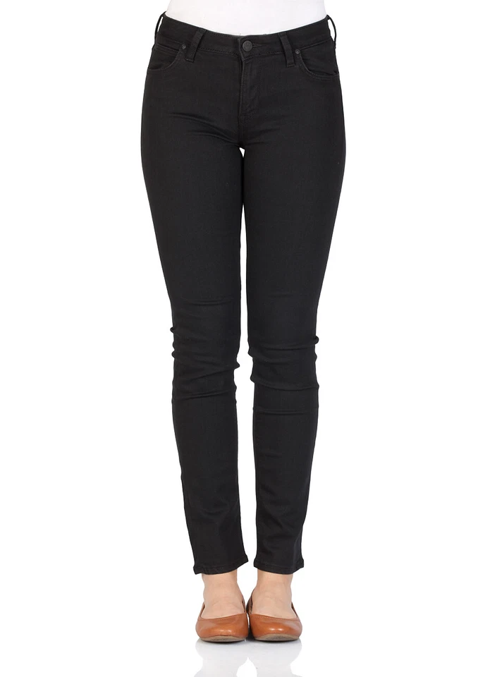 Lee Damen Jeans Elly - Slim Fit  - Schwarz - Black Rinse
