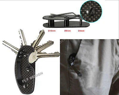 FLY DESIGN NEU SCHLÜSSELBUND KEYORGANIZER CAGE HALTER BUND AUFBEWARUNG KLAPPSCHLÜSSEL - CFK
