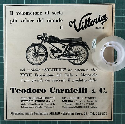Rare Advertising Velomotor VITTORIA Teodoro CARNIELLI &C. of 1955