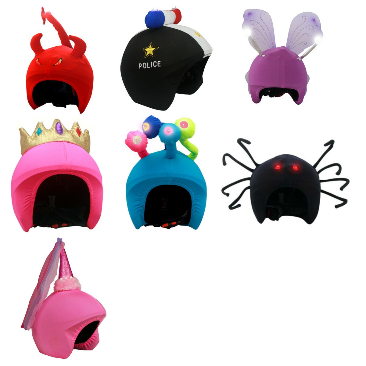 CoolCasc LED LIGHT UP Bicycle Bike Snow Ski Helmet Cover