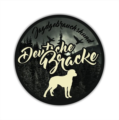 A_JGH Auto Aufkleber DEUTSCHE BRACKE Jagdhund Hundeaufkleber Hunde SIVIWONDER
