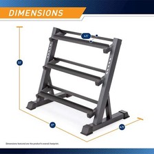 3-Tier Weight Storage Organizer Racks for Dumbbells, Kettlebells, Weight Plates