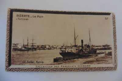 Chromo Collection Chocolat Suchard - Tunesien - Bizerte - Le port n°57 - Soler