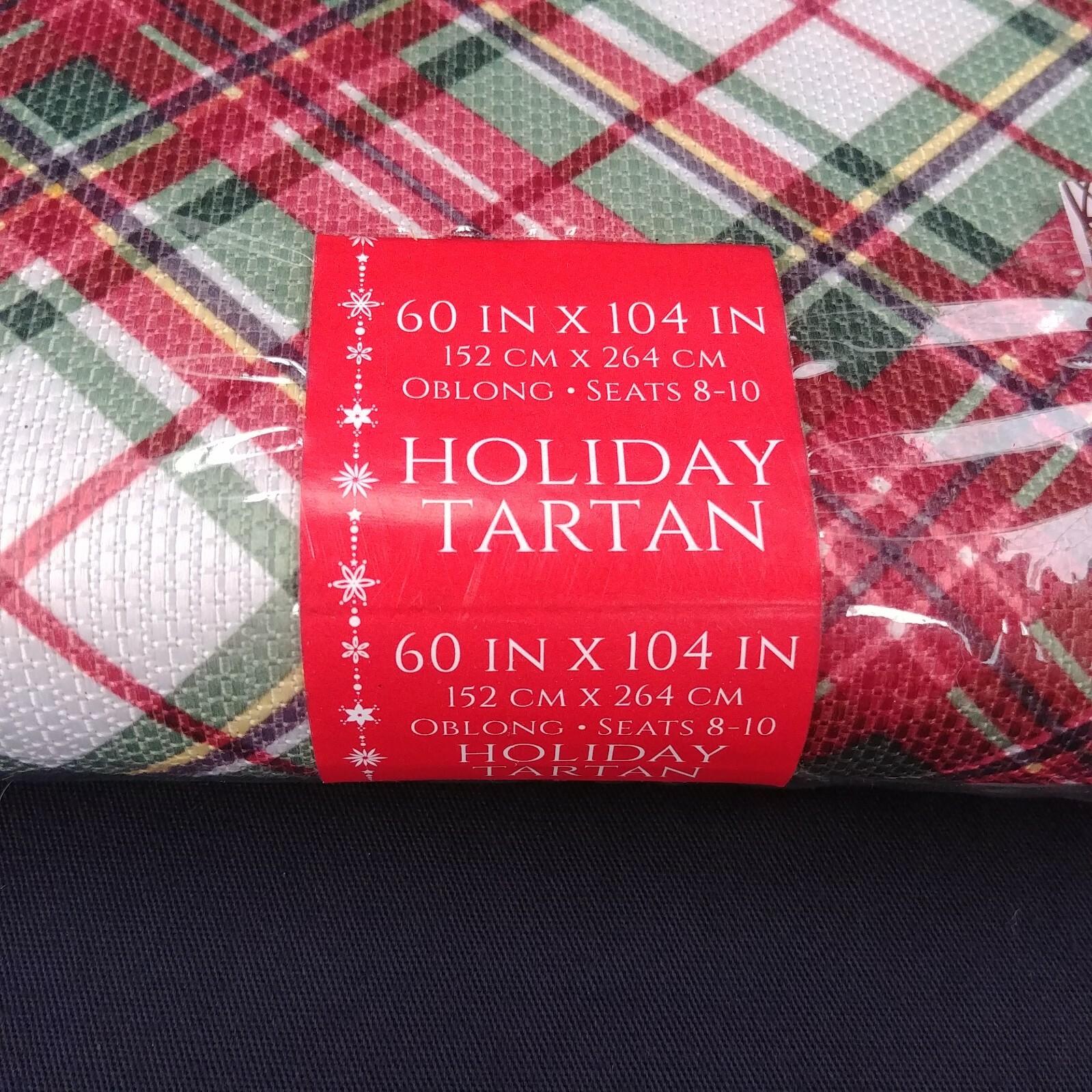 Holiday Tartan Table Cloth Napkins Christmas Plaid 60 X 104 Red Green