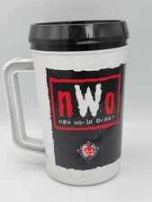 nWo Vintage Insulated Beverage Mug 22oz. Super Thermos BETRAS USA Very Rare VTG