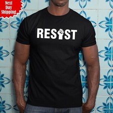 Resist T Shirt Printed Anti Fascism President Donald Trump Men Short Sleeve Top
