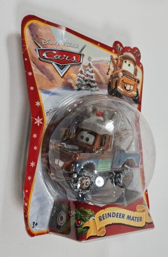 CHRISTMAS REINDEER MATER DISNEY CARS DIE-CAST HOLIDAY MOSC 2011 HTF DMG PKG - Picture 1 of 4