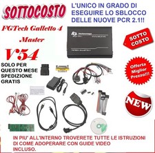 GALLETTO 4 V54 NEW FG TECH MASTER VERSIONE JTAG - BDM - TRICORE DPF EGR 0475 EUR