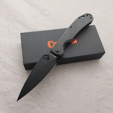 Daggerr Knives Sting Framelock Black Folding D2 Steel Pocket Knife F22FBB