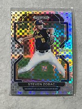 2022 Prizm Draft Steven Zobac Power Plaid Refractor /35 RC #PDP-115 CAL Royals
