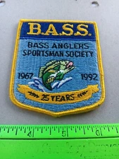  Patch- Bass Anglers Sportsman Society 25 Years B.A.S.S. (23-2680H)