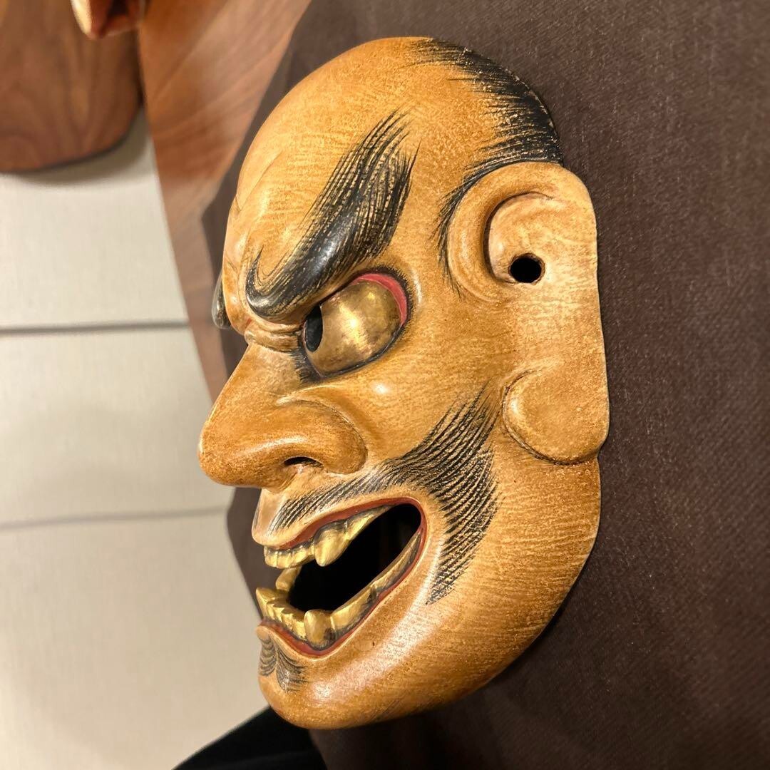 Noh Mask Non ed Wood Carving Only Frowning From Japan JP | eBay