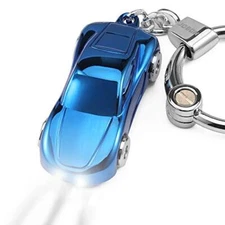 Creative Key Chain Car Keychain Flashlight with 2 Modes LED Lights 2 in 1 Car 
