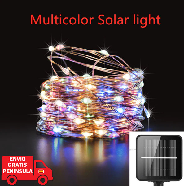 Guirnalda de luces LED para exteriores, 11m 100leds, iluminación para Navidad