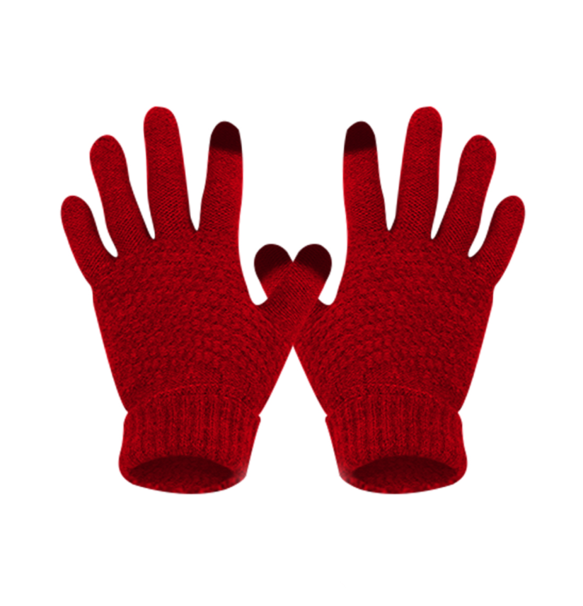 Winter Touch Screen Gloves Men Women Warm Knit Gloves Fleece Lined