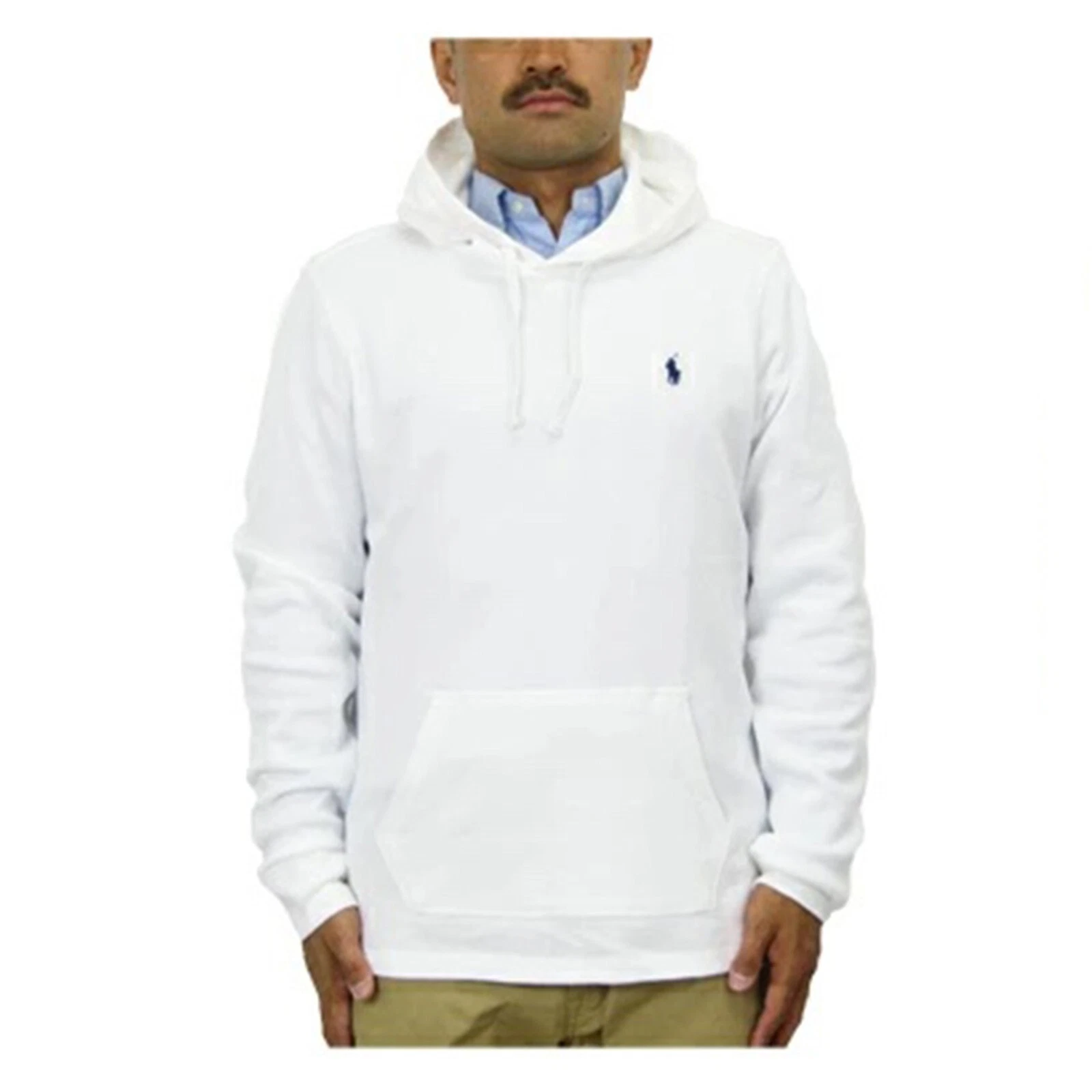 Polo Ralph Lauren Pullover Thermal Waffle Hooded Hoodie Sweatshirt- White (Navy)
Opens in a new wind