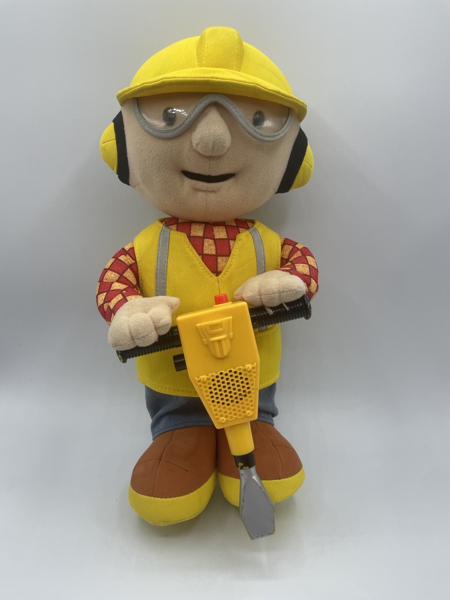 Bob The Builder Talking, Vibrating Jackhammer Plush 2001 Hasbro - Main Image