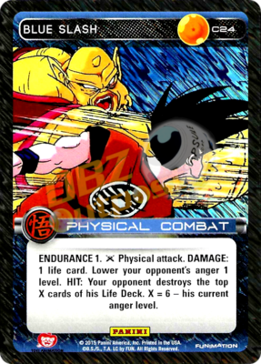 DBZ Dragon Ball Z TCG Panini Movie Collection C24 Blue Slash Foil