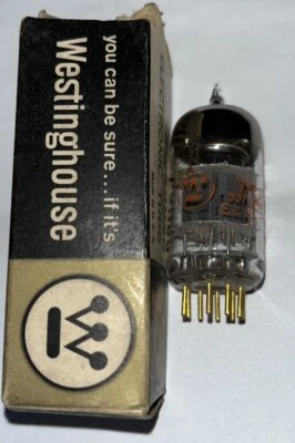 TUBE VINTAGE WESTINGHOUSE WL 6201 12AT7 STEREO TUBE GOLD PIN - Photo 1/2